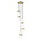 Z-Lite Cayden Chandelier, 5-Light, 12 In.W x 16.75 In.H, Modern Gold/Clear + Etched Opal 1946P-5R-MGLD - alternate 5